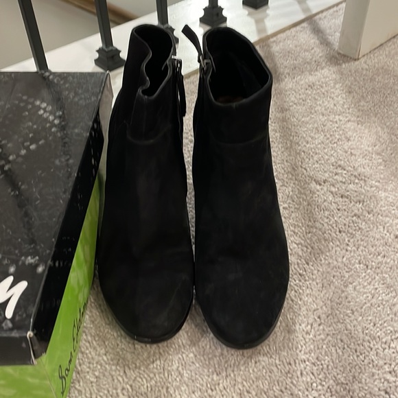 Black suede Sam Edelman high heeled boots - Picture 4 of 4